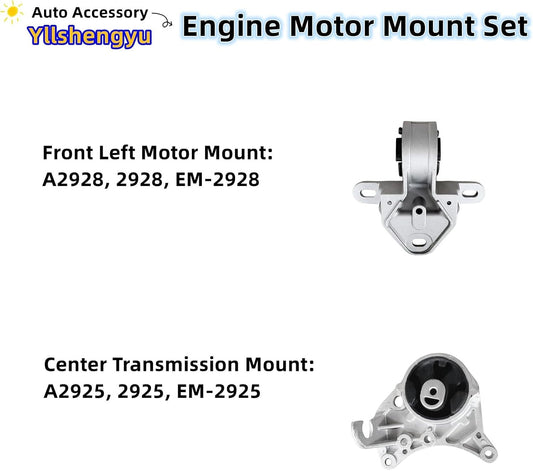 4Pcs Engine Motor Mount Kit Compatible with Town&Country/Grand Caravan 2001-2007