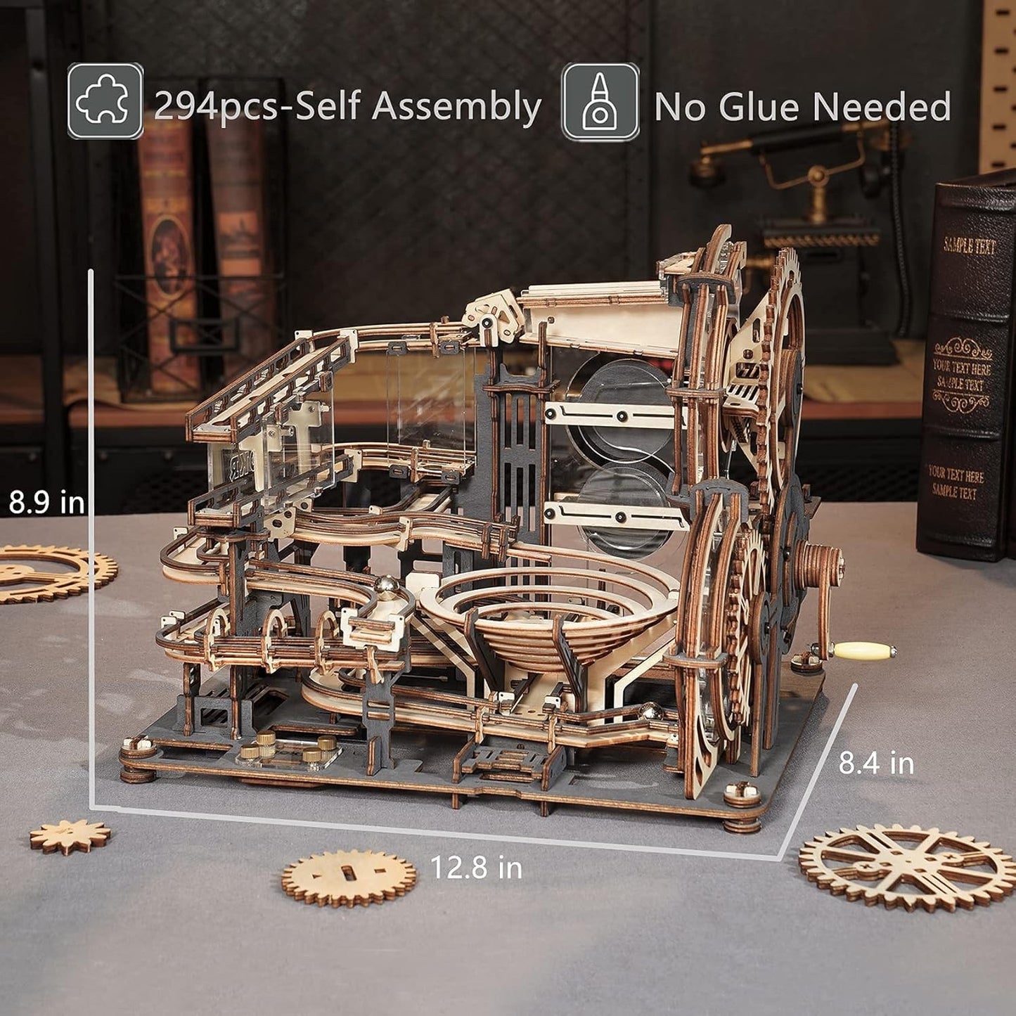 ROBOTIME 3D Wooden Puzzles Marble Run Link Pack LGA01 Connector Kit for Adults