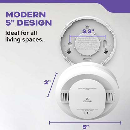 Kidde Smoke & Carbon Monoxide Detector, AA Battery Powered, LED.4 Pack