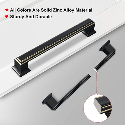 7-1/2 Inch Antique Copper Cabinet Pulls: 20 Pack Modern Vintage Zinc Alloy