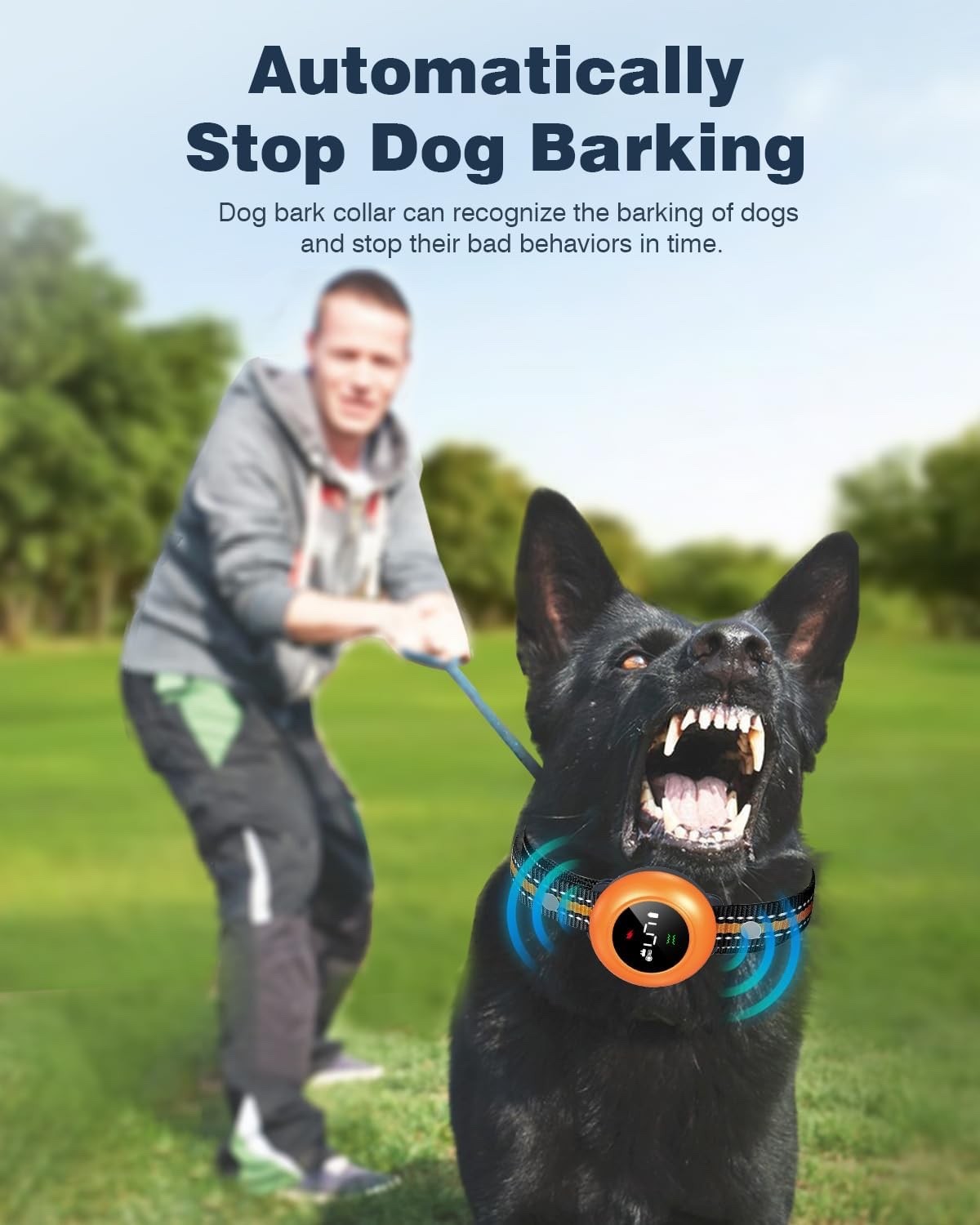 2-in-1 Dog Shock Collar & Dog Bark Collar - Smart Anti Barking Dog Training Coll