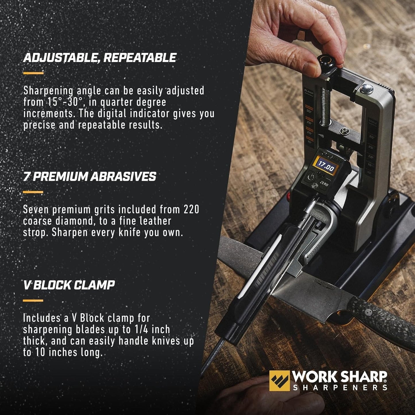 Work Sharp Professional Precision Adjust Knife Sharpener - Adjustable Knife