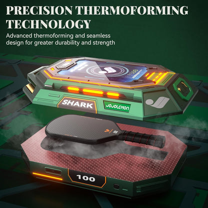 Pickleball Paddles, Carbon Fiber Pickleball Paddle with a 16mm Shark Power Polym