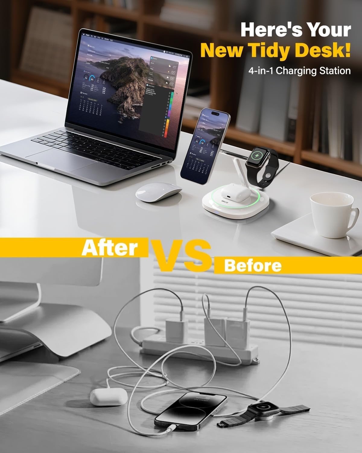 3 in 1 Magnetic Wireless Charger for Apple - Fast Charging Station Compatible