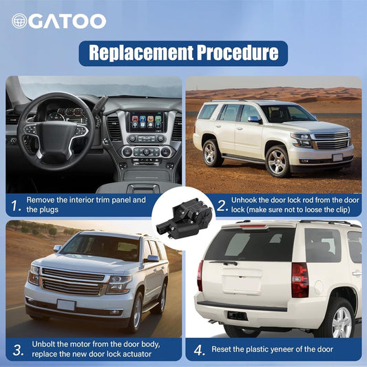 Rear Gate Trunk Latch Tailgate Actuator Fit for Chevy Tahoe Suburban 1500 2500