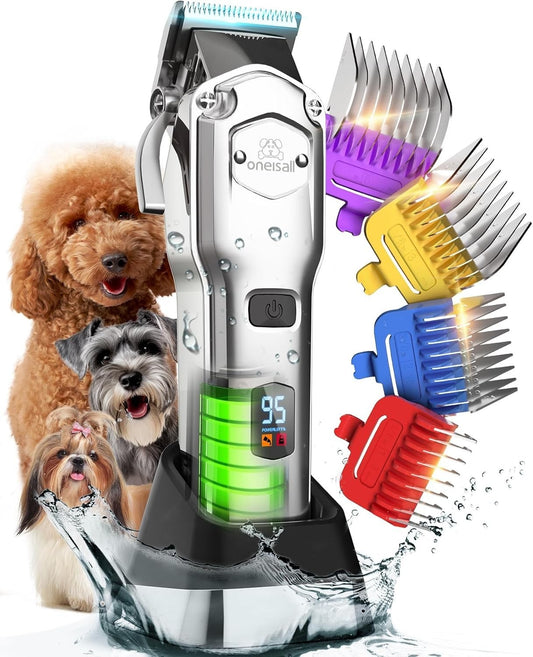 oneisall Dog Clippers for Grooming Thick Hair Professional,Cordless/Low Noise