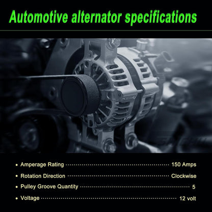 Alternator Compatible with 2013-2019 Malibu ATS 2014-2019 Impala CTS 2015-2016