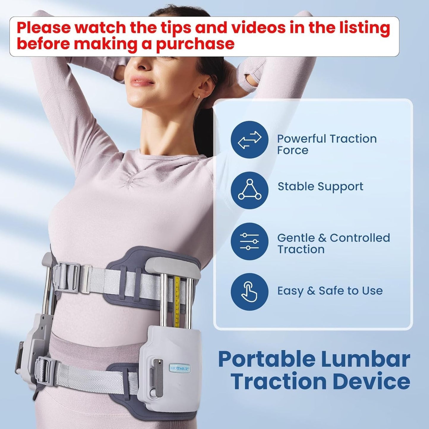 Professional Lumbar Traction Device,Herniated Disc Back Pain Relief Device,