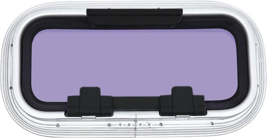 14.5 in x 7.6 in Anodized Aluminum Boat Porthole Window Marine Boat Hatch Lids