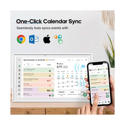 Digital Calendar 15.6 Inch Smart Electronic Family Planner with Chore Chart