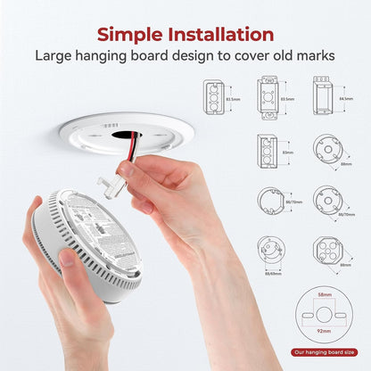 Siterlink Hardwired Smoke Detector Carbon Monoxide Detector Combo 4 pack