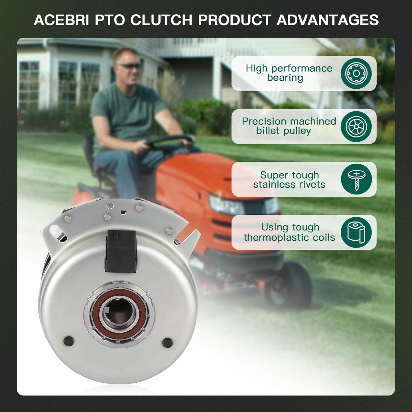 PTO Clutch for Toro 108-9512 for Warner 5219-56 Electric Pto Clutch for Toro Tim