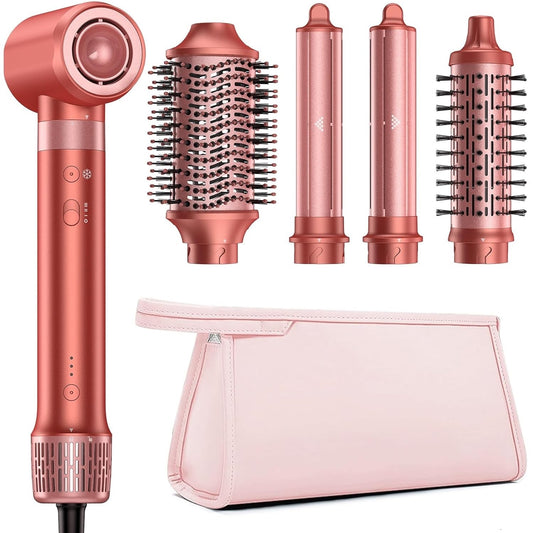 HITTIONA 5 in 1 High-Speed Hair Dryer Brush - Hot Air Styler & Hair Styler, Fast