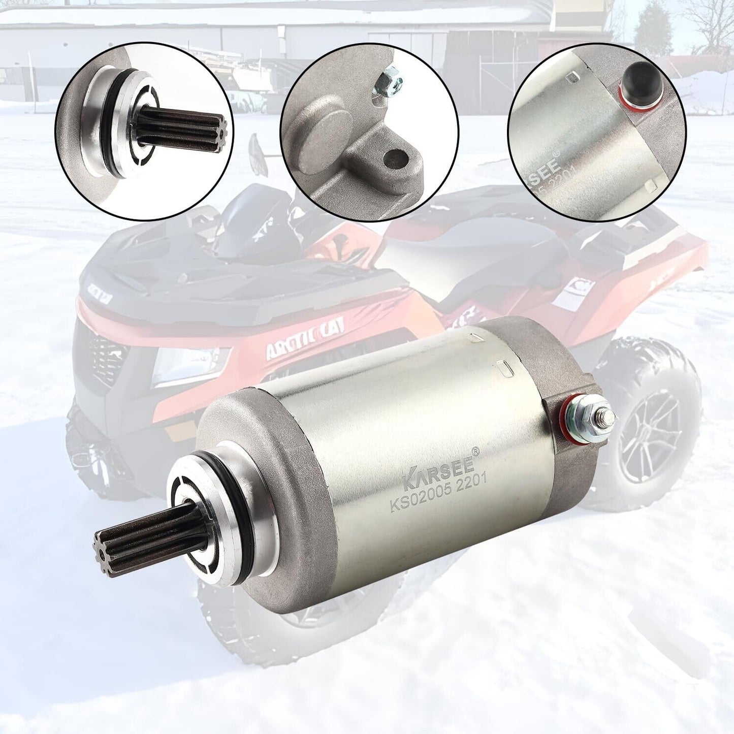 New Starter Motor Compatible with Arctic Cat ATV 550 650 700 Thundercat H2 UTV P