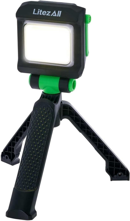 LitezAll 2000 Lumen Rechargeable Work Light with Stand – Tripod Light, Tower