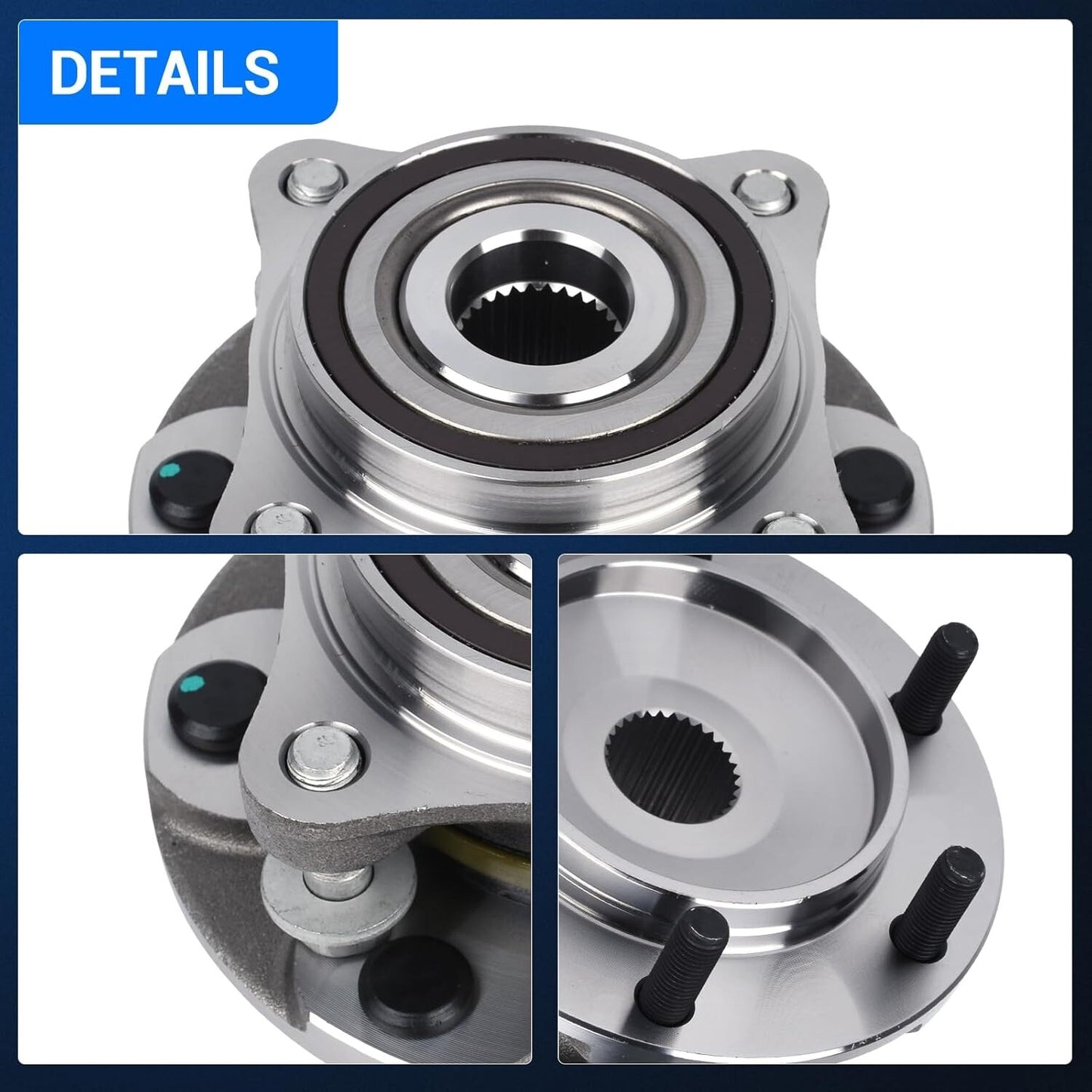 Autoround 515040 [4WD/4x4] Front Wheel Bearing and Hub Assembly