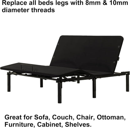 11 Inch Bed Legs for Adjustable Bed Base Frame,Screw in Furniture Replacement