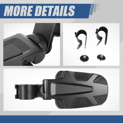 Auto Dynasty UTV Side Mirrors Convex Rear View Anti-Glare 360 Degrees Rotated