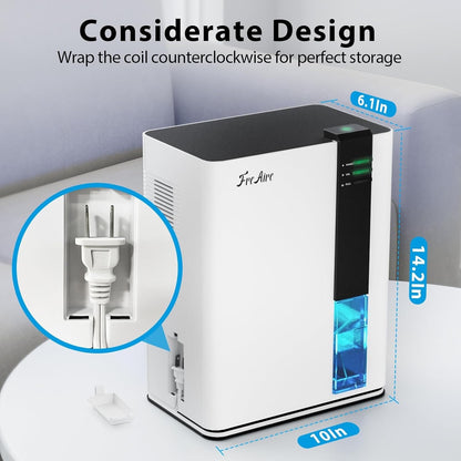 FreAire Dehumidifier for Bathroom, Auto Shut Off | Quiet | 88 OZ Water Tank