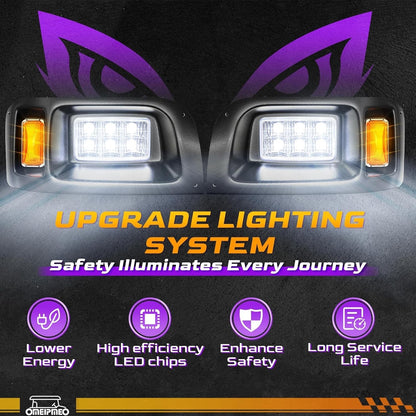 Club Car DS LED Headlight Kit, High Brightness Golf Cart Modified Headlights