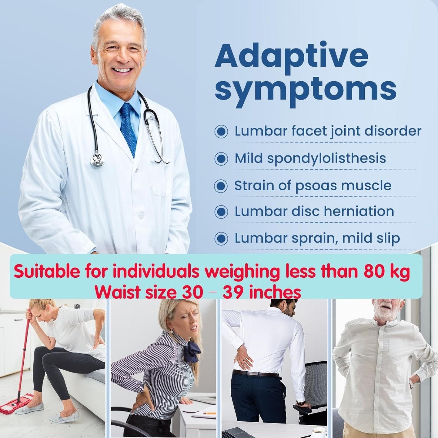 Professional Lumbar Traction Device,Herniated Disc Back Pain Relief Device,