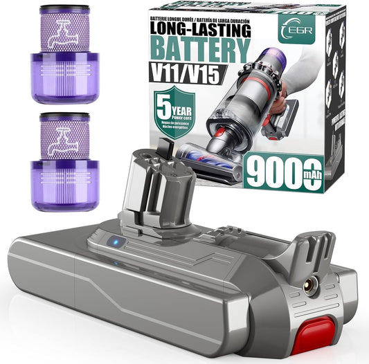 EGR 9000mAh V11/V15 Battery Replacement Compatible with Dyson
