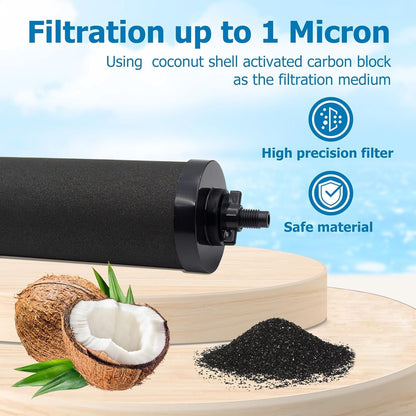 4 Packs Replacement Gravity System Filters BB9-2 Black For Berkey Water Filter