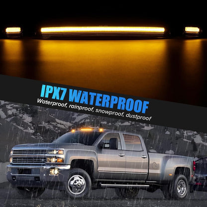 Amber LED Cab Roof Light Compatible with 2015-2019 Silverado Sierra 2500HD 3500H