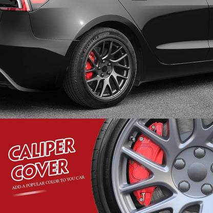 Brake Caliper Covers Set of 4 Compatible with for Tesla Model 3 Highland 2024
