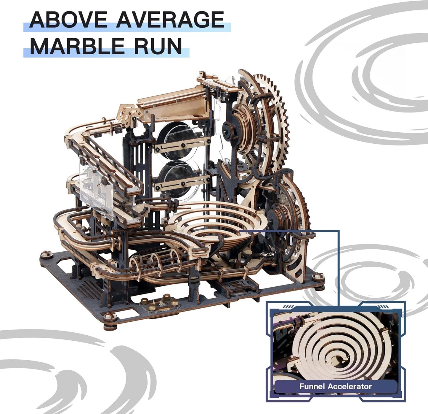 ROBOTIME 3D Wooden Puzzles Marble Run Link Pack LGA01 Connector Kit for Adults
