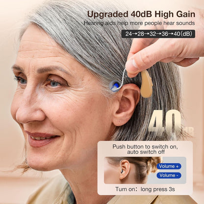 Hearing Aids for Seniors Rechargeable with Noise Cancelling, Hearing Amplifier