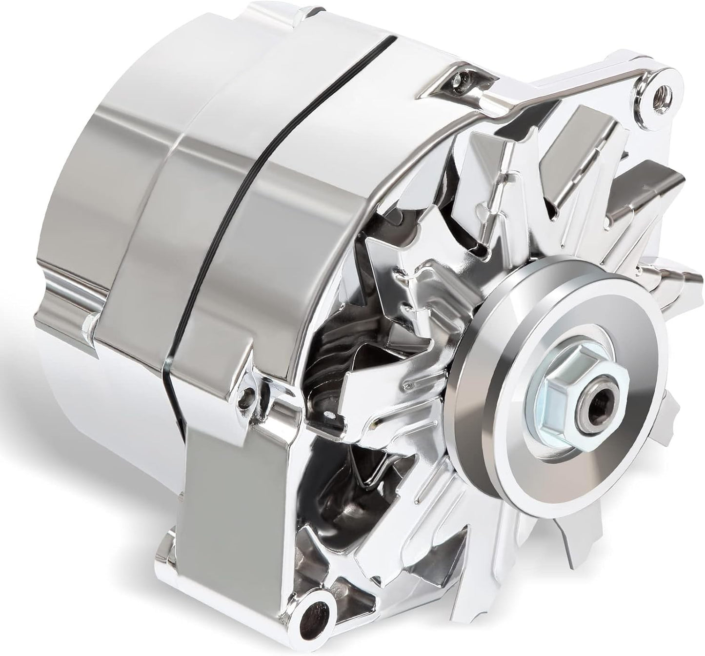 ROADFAR New Alternator High Output 100 AMP Chrome 1 Wire Replacement