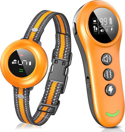 2-in-1 Dog Shock Collar & Dog Bark Collar - Smart Anti Barking Dog Training Coll
