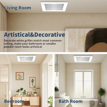 Bathroom Exhaust Fan 88CFM 1.0 Sone, Ultra-quiet Bathroom Vent Fan System Extra