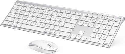 Bluetooth Keyboard Mouse for Mac, Ultra Slim Wireless Keyboard Mouse Combo