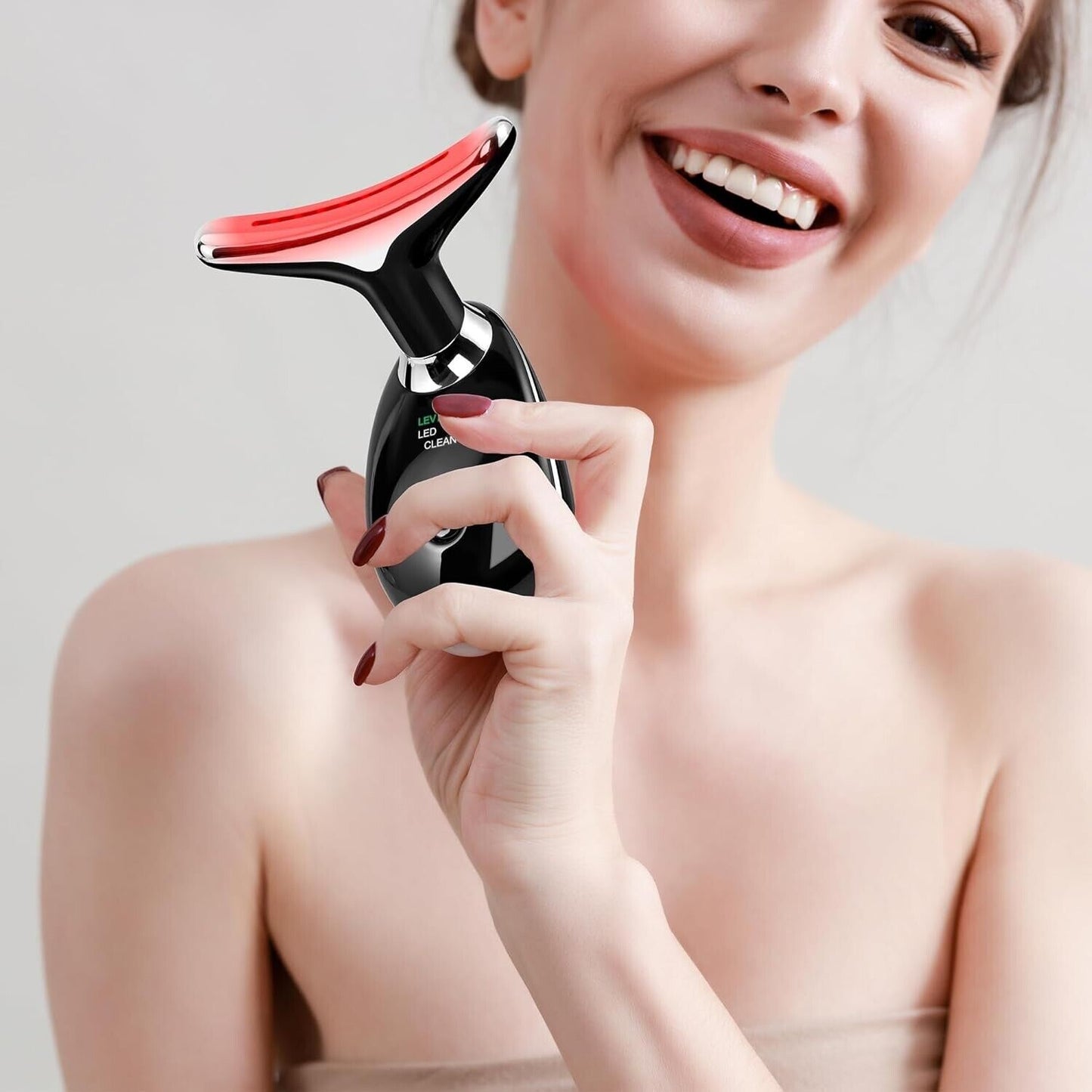 Facial Massager for Face and Neck, Red-Light-Therapy-for-Face and Neck, Face cul