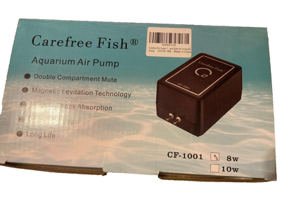 Carefree Fish 2 Air Outlets Air Pump  Powerful Adjustable Oxygen 8 W