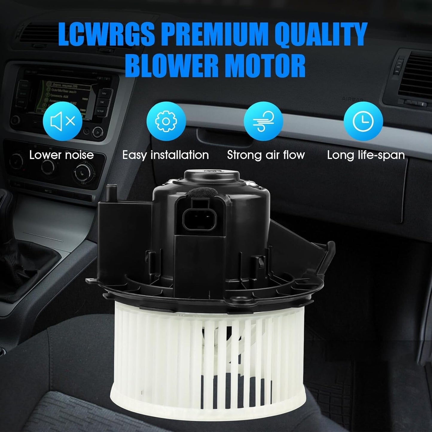 HVAC Blower Motor with Fan Fits for 2007 2008 2009 2010 2011 Chevy Silverado 150