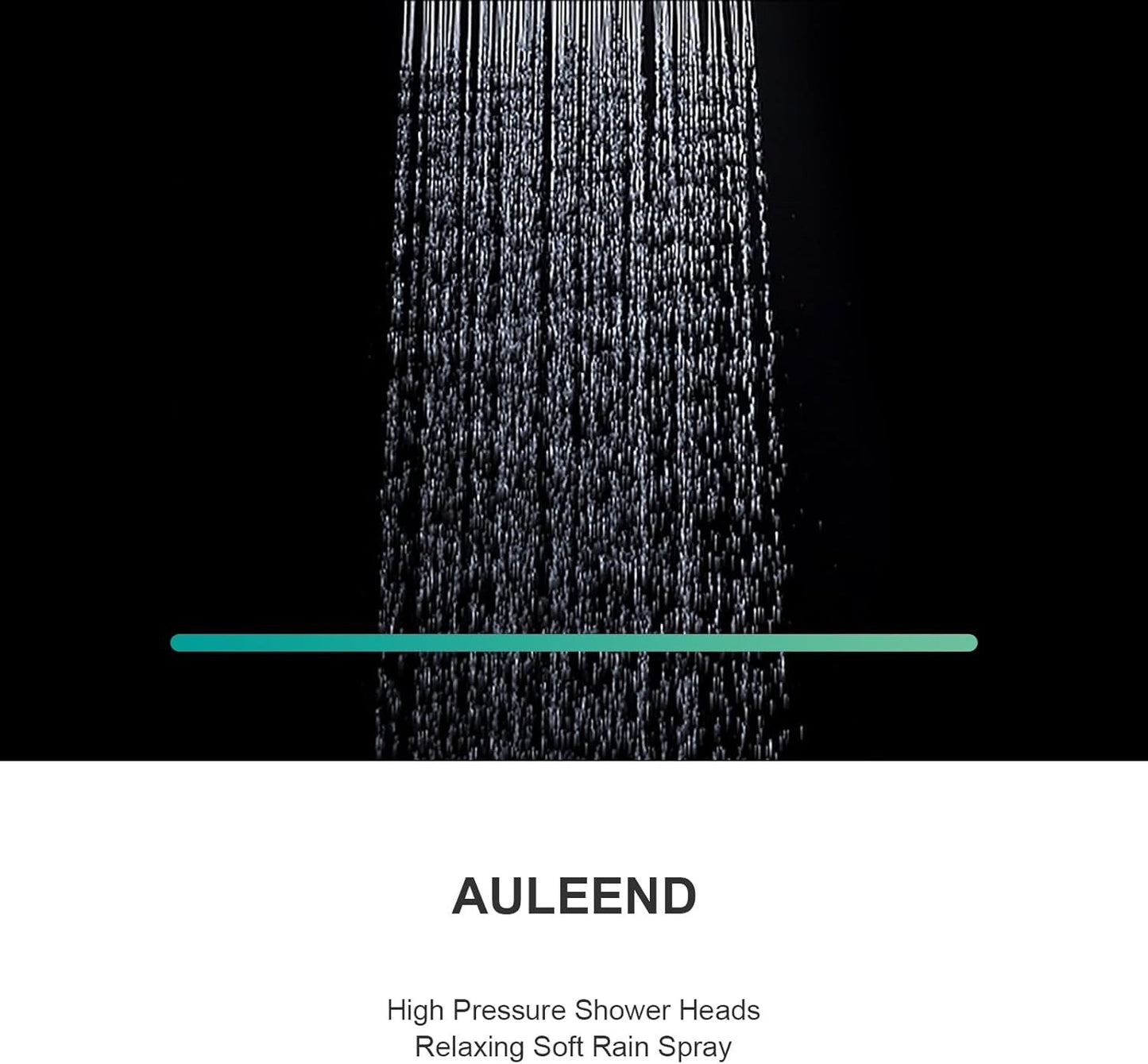 AULEEND high pressure shower head with Anti Clog Rubber Jets-Adjustable 7.87in