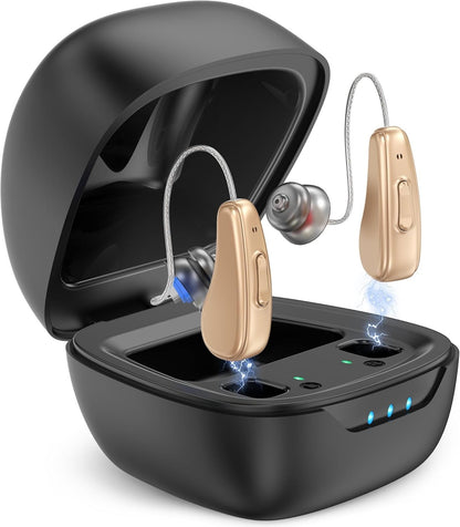 Hearing Aids for Seniors Rechargeable with Noise Cancelling, Hearing Amplifier