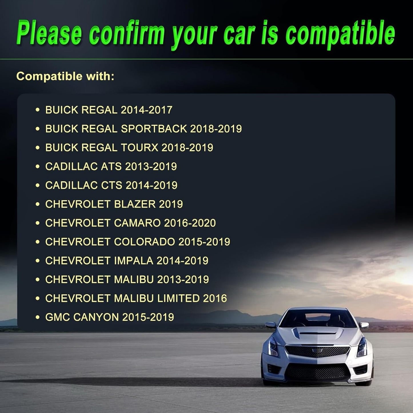 Alternator Compatible with 2013-2019 Malibu ATS 2014-2019 Impala CTS 2015-2016
