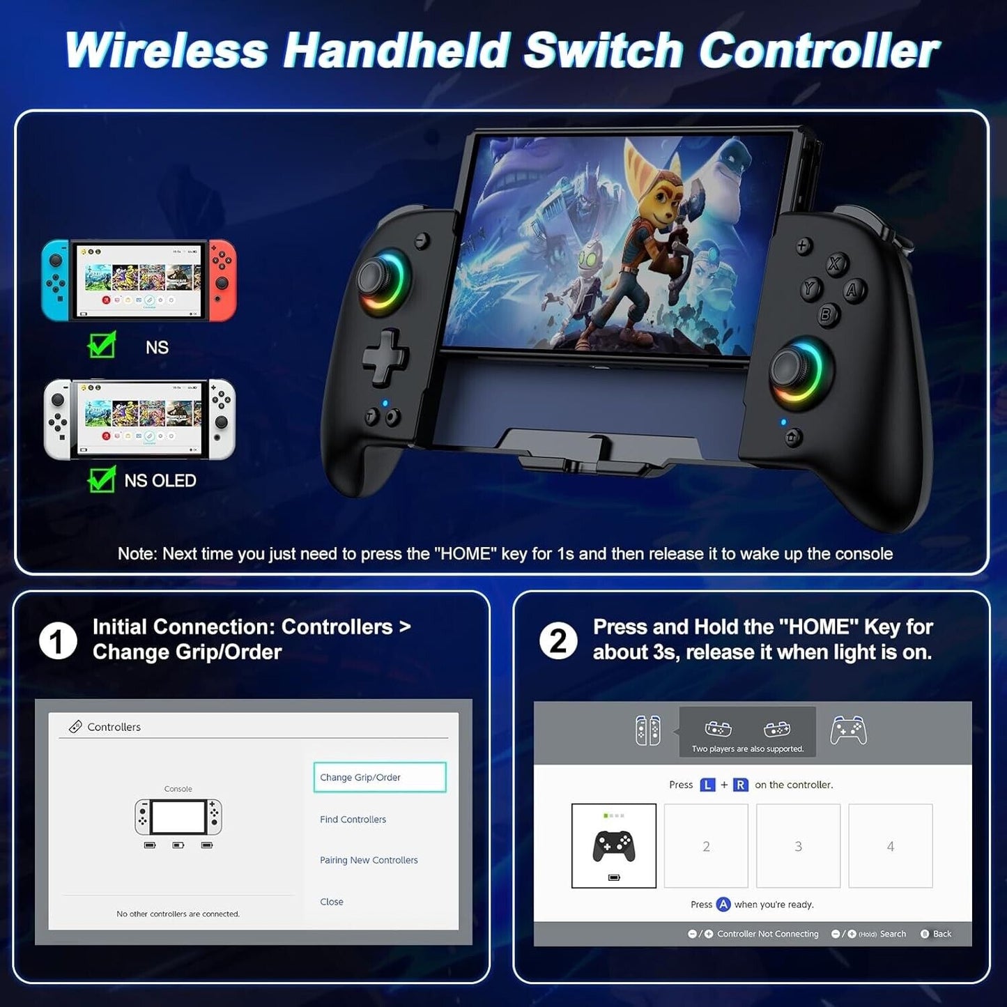 JC200 Wireless Gamepad for Nintendo Switch | Switch OLED models