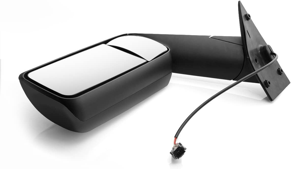 YUANONE Black Door Mirror Assembly Fit Freightliner Cascadia 2018 2019 2020 2021