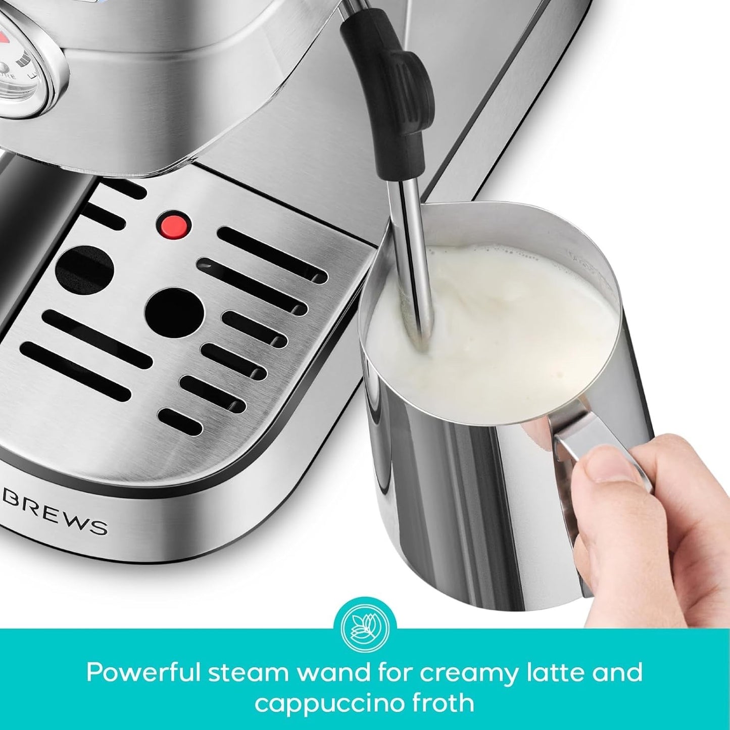 CASABREWS CM5418 Espresso Machine 20 Bar, Compact Espresso Maker with Steam Milk