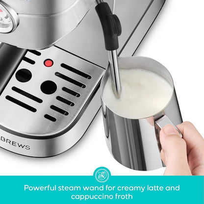 CASABREWS CM5418 Espresso Machine 20 Bar, Compact Espresso Maker with Steam Milk