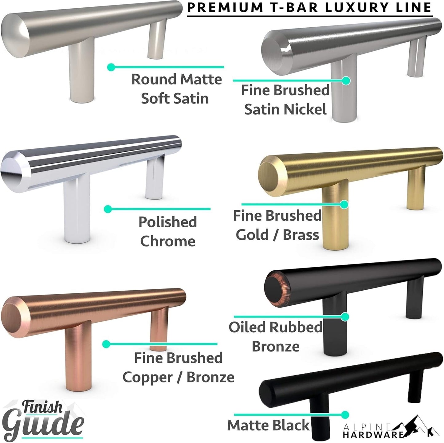 ALPINE HARDWARE American Owned Solid Stainless Steel Euro Bar Cabinet 25-Pack