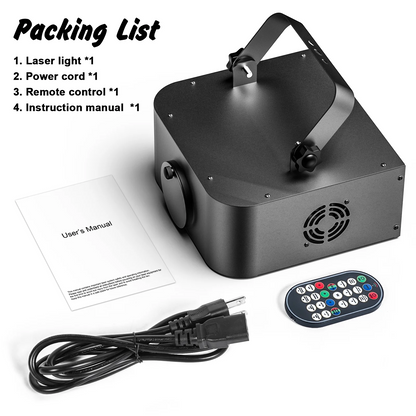 DJ Laser Party Lights, 3D Animation RGB Lazer Stage Lighting, DMX512 Music Sound