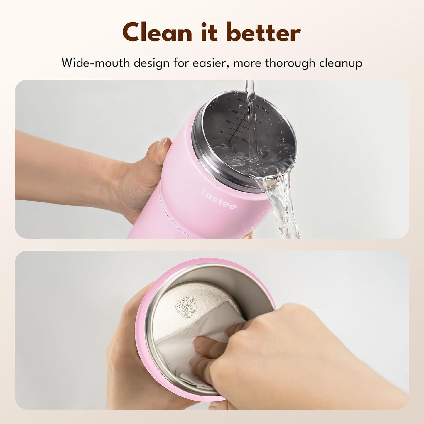 Tastee Heated Coffee Mug – 12oz Portable Travel Mug with 1℉ Precise Temperature