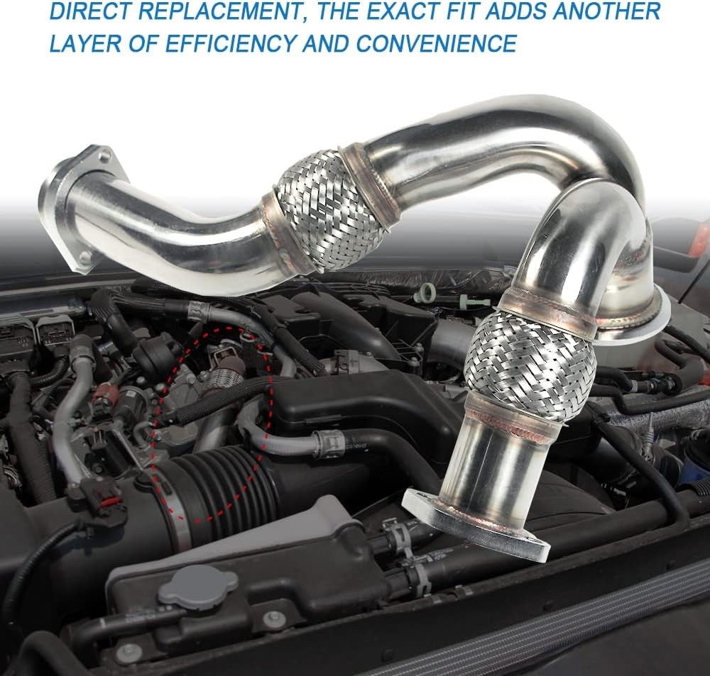 JDMSPEED New Turbocharger Y-Pipe Up Pipe Kit With Gasket Replacement For Ford 6