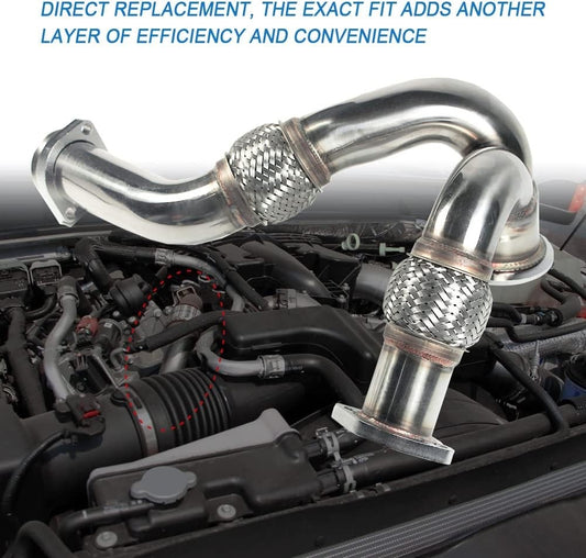 JDMSPEED New Turbocharger Y-Pipe Up Pipe Kit With Gasket Replacement For Ford 6